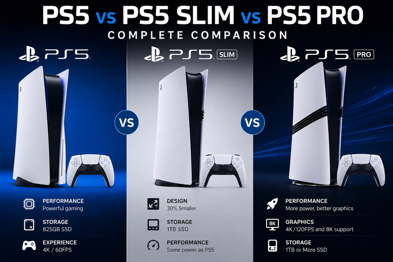 Full Comparison: PS5 vs PS5 Slim vs PS5 Pro